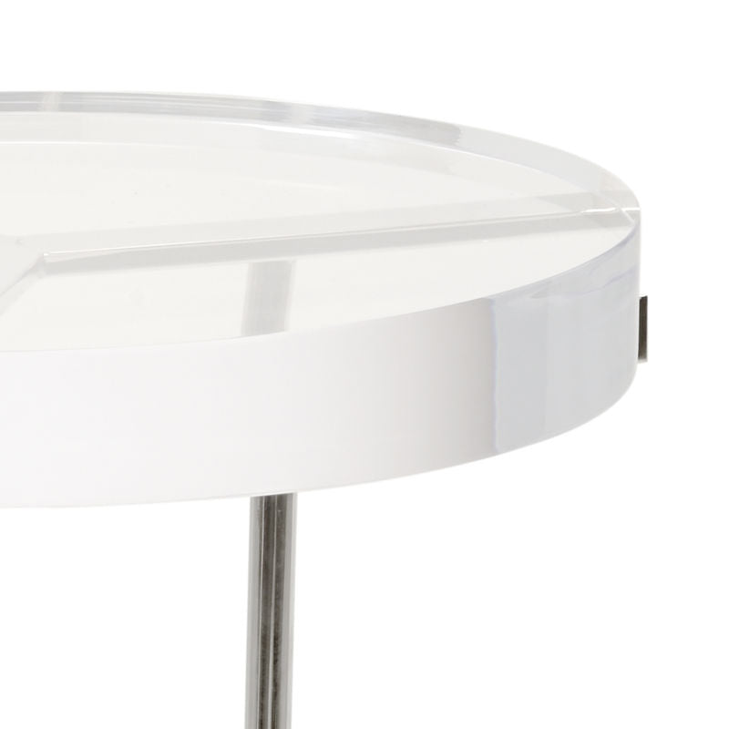 Chelsea House Ragsdale Acrylic Tripod Base Side Table