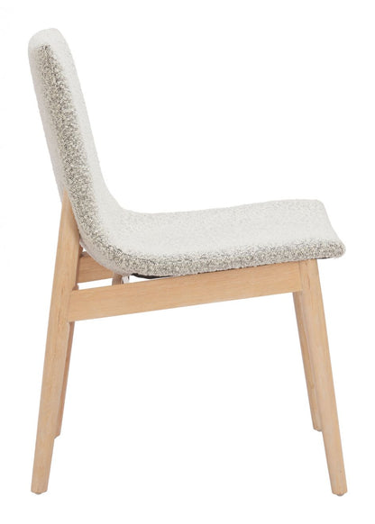 Zuo Modern Raha Grey Textured Fabric Dining Chair 2PC