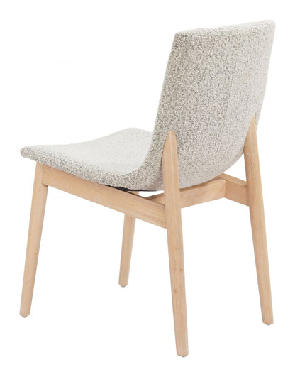 Zuo Modern Raha Grey Textured Fabric Dining Chair 2PC
