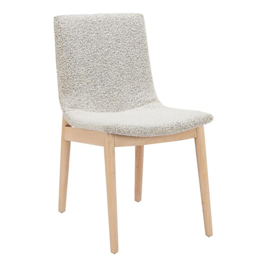 Zuo Modern Raha Grey Textured Fabric Dining Chair 2PC