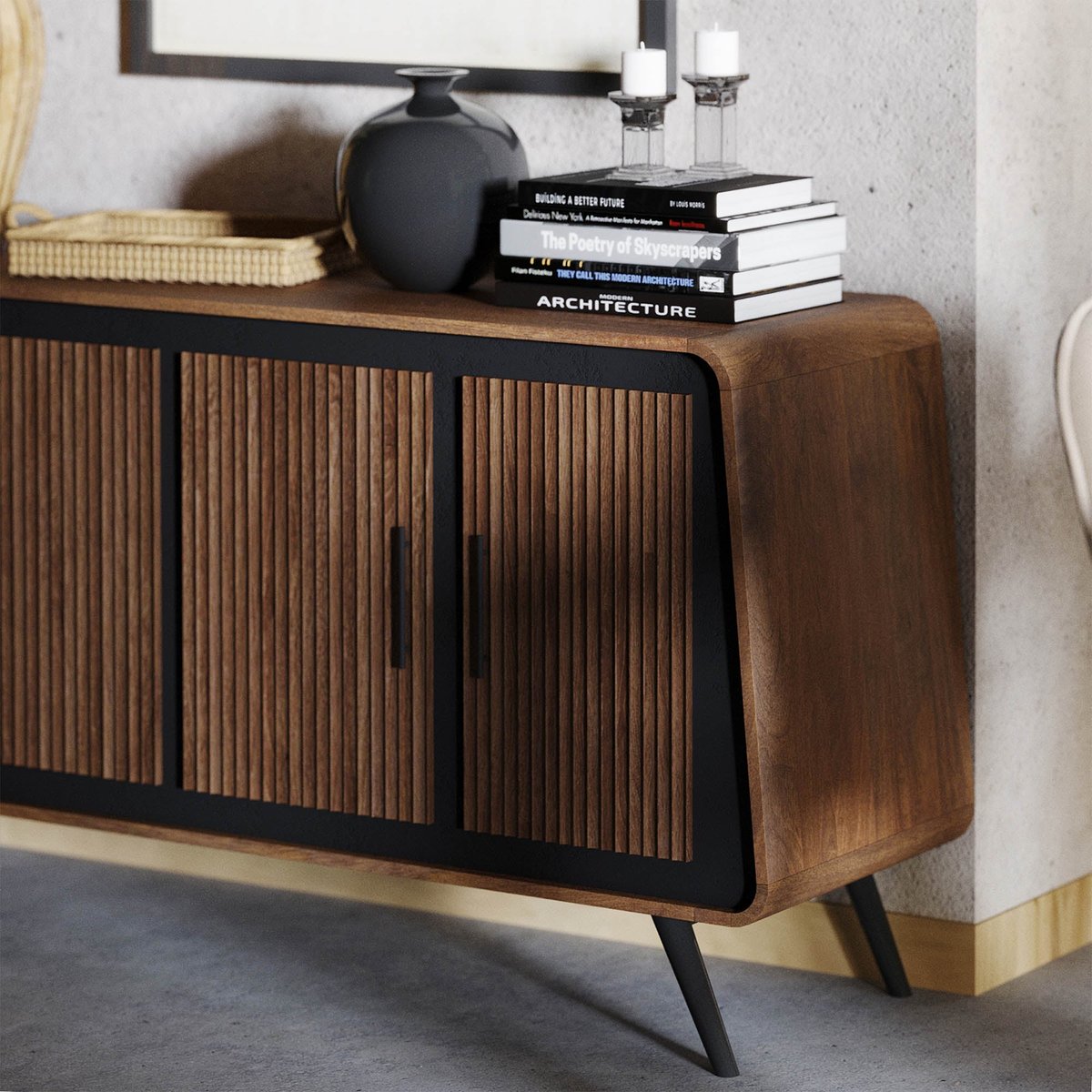 LH Home Railtown Four Doors Wood Sideboard