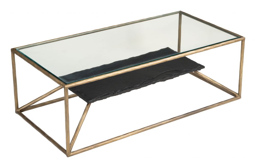 Zuo Modern Ranol Glass Top Rectangular Coffee Table
