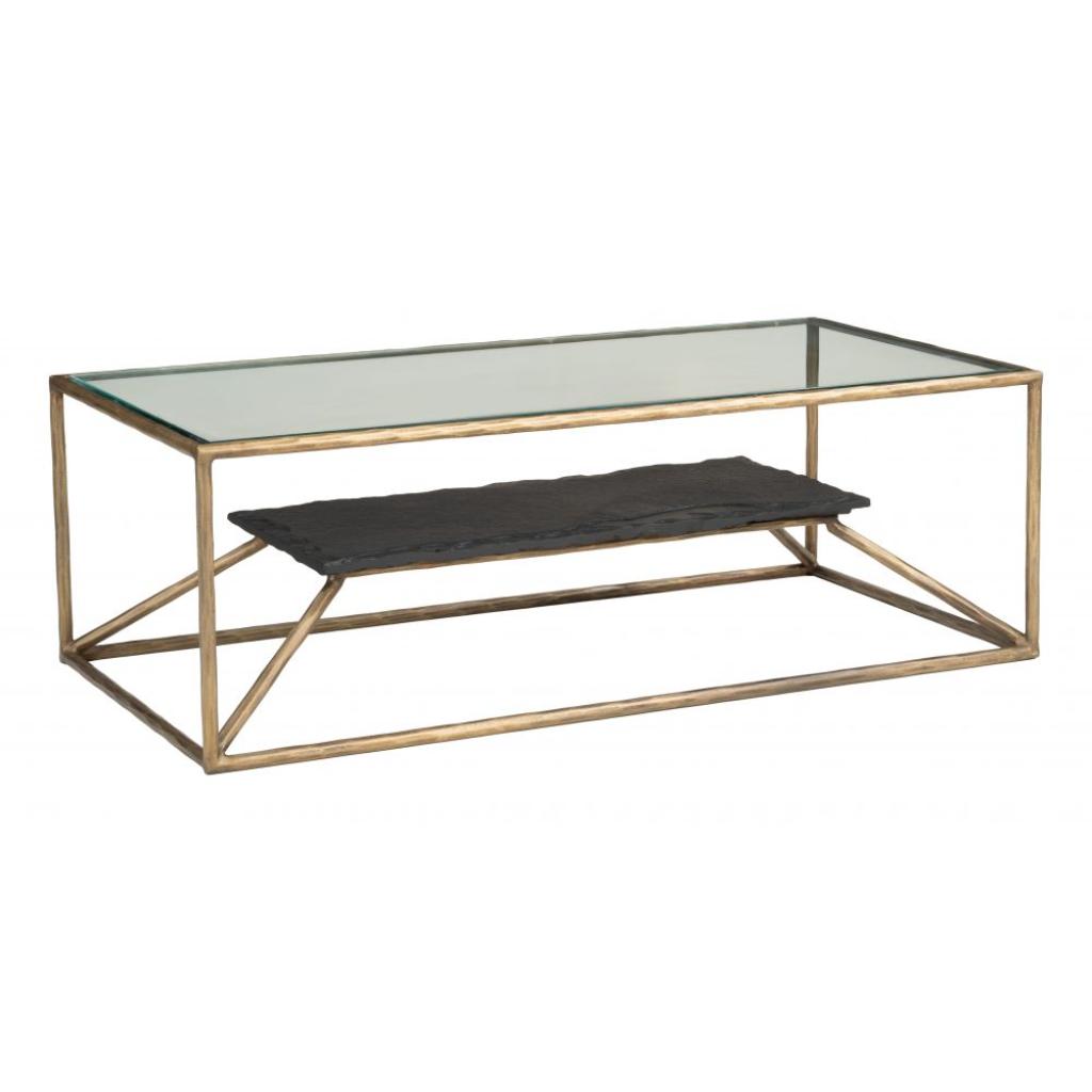 Zuo Modern Ranol Glass Top Rectangular Coffee Table