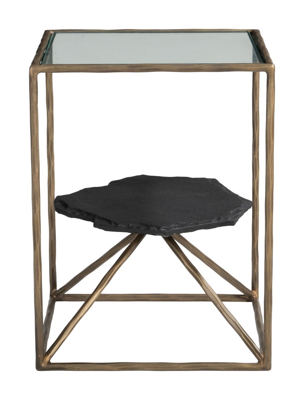 Zuo Modern Ranol Glass Top Square Side Table