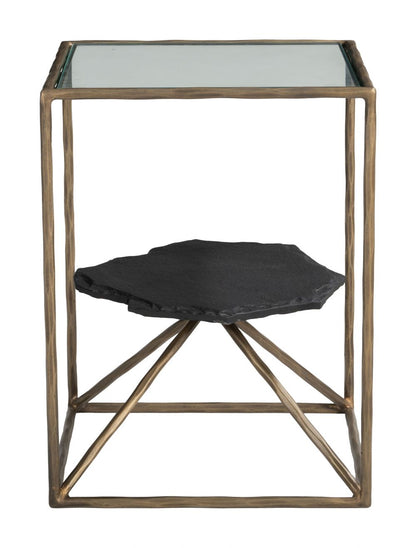 Zuo Modern Ranol Glass Top Square Side Table