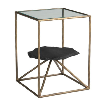 Zuo Modern Ranol Glass Top Square Side Table