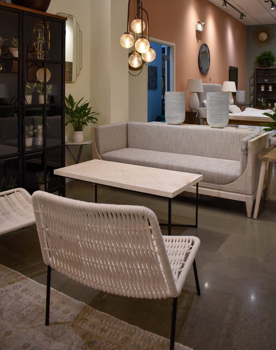 LH Home Raphael Grey Flax Fabric Sofa