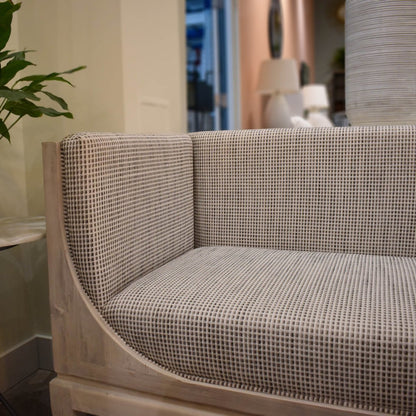 LH Home Raphael Grey Flax Fabric Sofa
