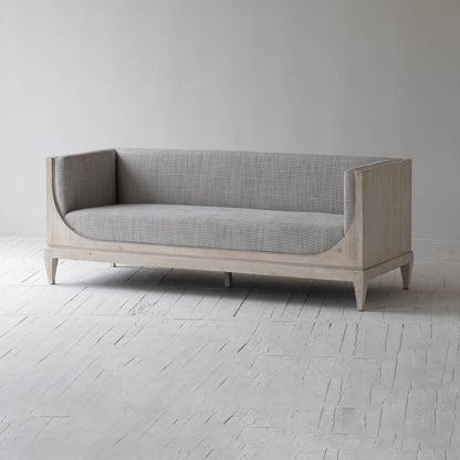 LH Home Raphael Grey Flax Fabric Sofa