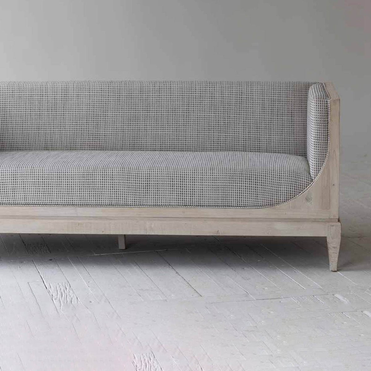 LH Home Raphael Grey Flax Fabric Sofa