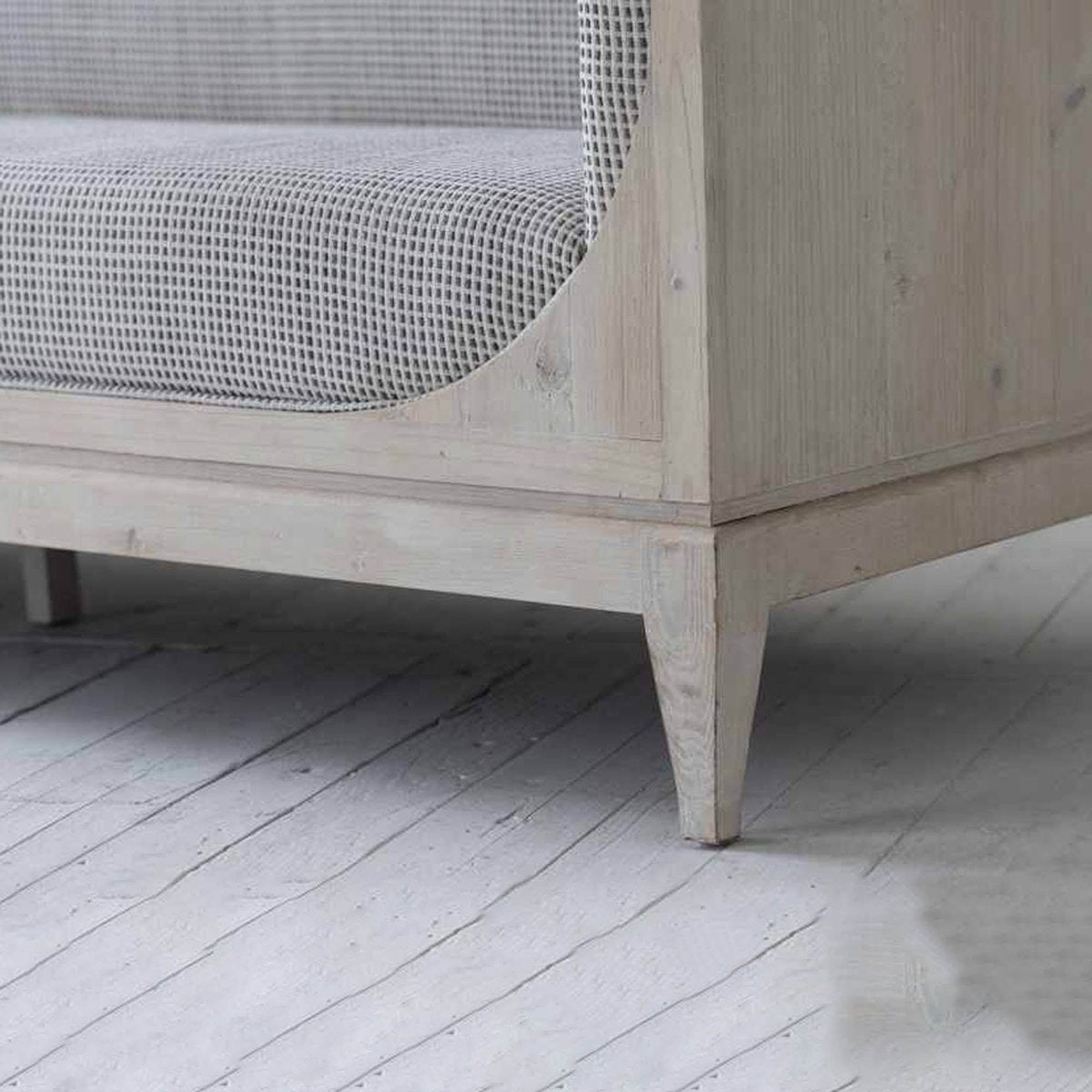 LH Home Raphael Grey Flax Fabric Sofa