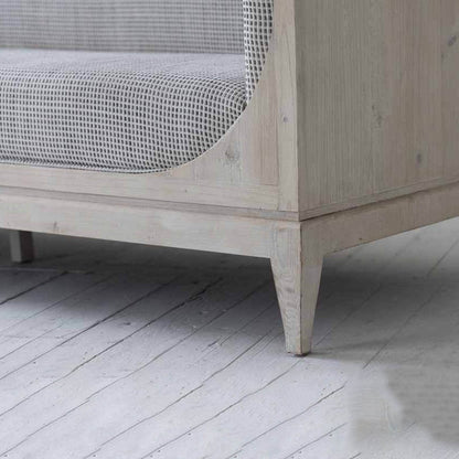 LH Home Raphael Grey Flax Fabric Sofa