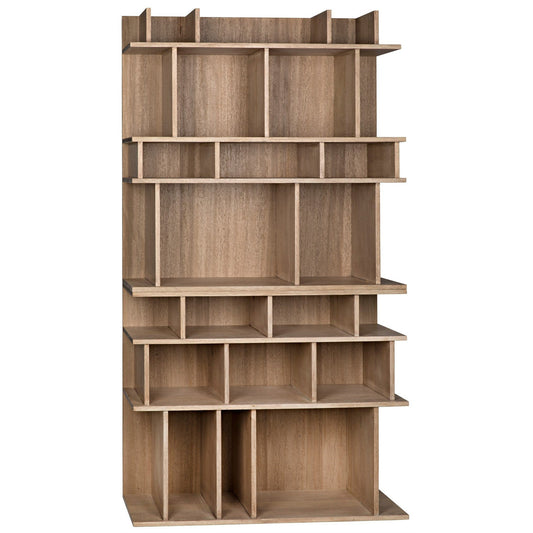 Rashi Wood Bookcase-Bookcases-Noir-Sideboards and Things