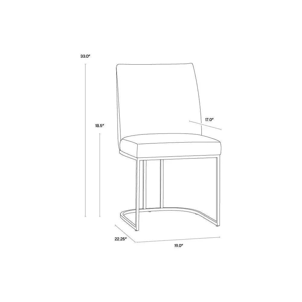 SUNPAN Rayla Fabric Armless Dining Chair