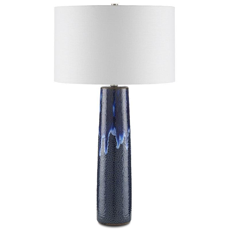 Reactive Blue Kelmscott Blue Table Lamp Marjorie Skouras Table Lamps Sideboards and Things By Currey & Co