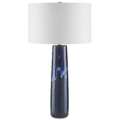 Reactive Blue Kelmscott Blue Table Lamp Marjorie Skouras Table Lamps Sideboards and Things By Currey & Co