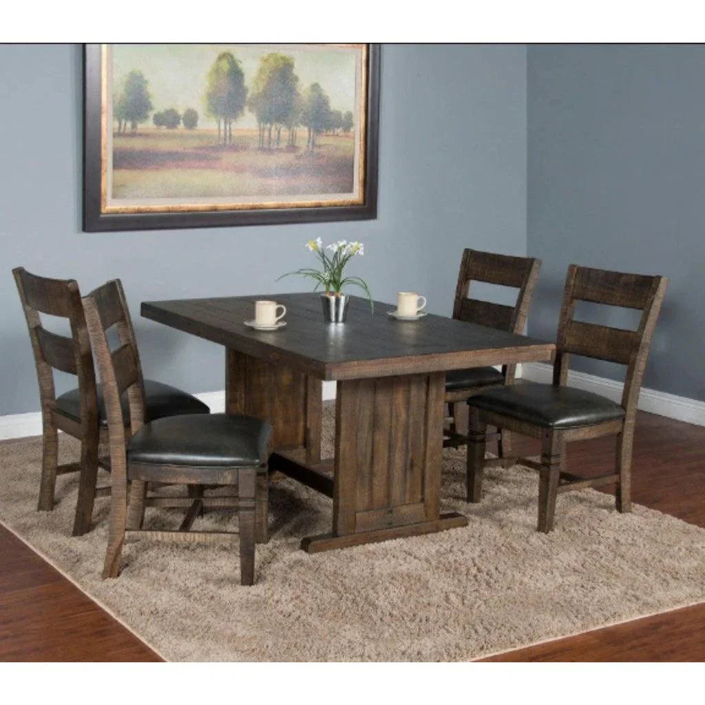 Sunny D Rectangular Kitchen Table Set 4 Dining Chairs