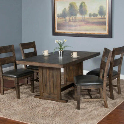 Sunny D Rectangular Kitchen Table Set 4 Dining Chairs