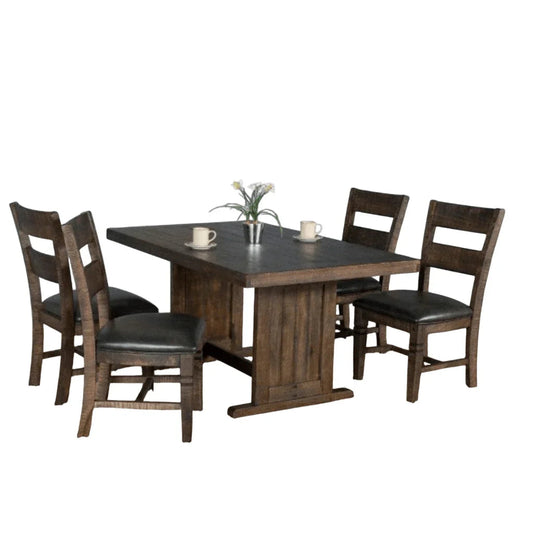 Sunny D Rectangular Kitchen Table Set 4 Dining Chairs