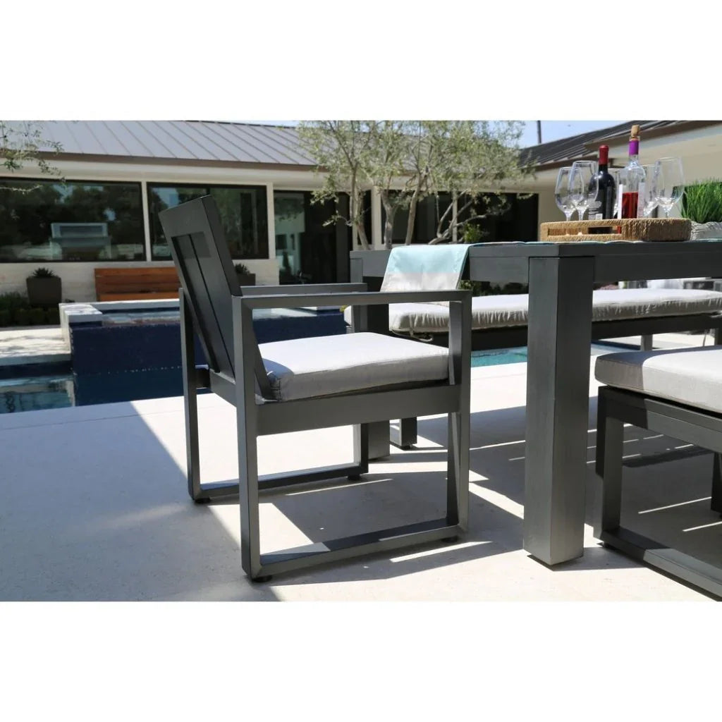 Redondo Aluminum Outdoor Dining Table -- view 3