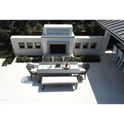 Redondo Aluminum Outdoor Dining Table -- view 4