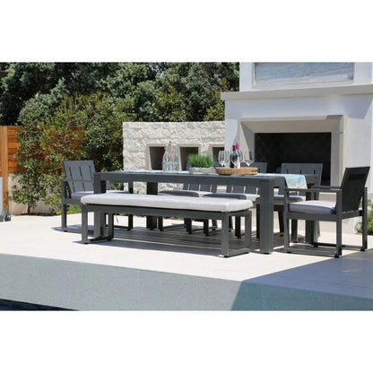 Redondo Aluminum Outdoor Dining Table -- view 5