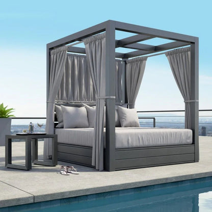 Redondo Aluminum Square Outdoor End Table -- view 2