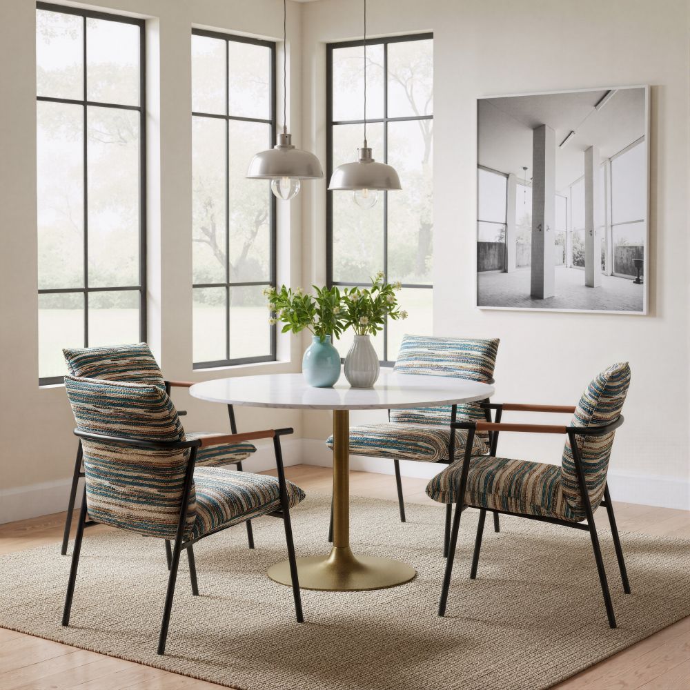 Zuo Modern Reduga Multicolor Textured Fabric Dining Chair