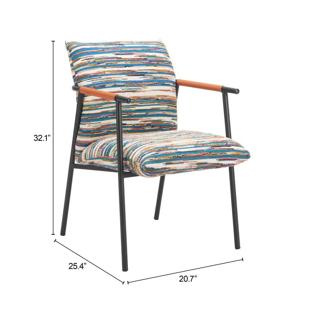 Zuo Modern Reduga Multicolor Textured Fabric Dining Chair