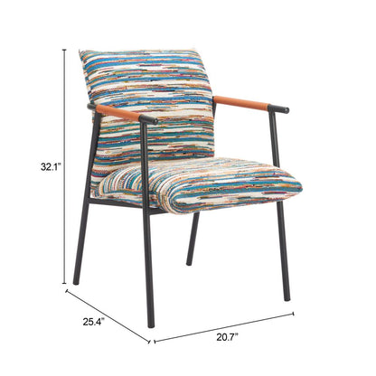 Zuo Modern Reduga Multicolor Textured Fabric Dining Chair