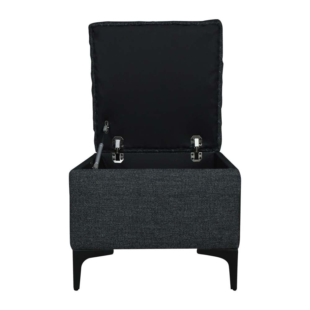 LH Home Reece Fabric Storage Ottoman