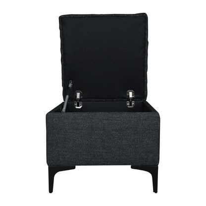 LH Home Reece Fabric Storage Ottoman
