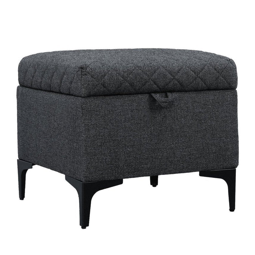 LH Home Reece Fabric Storage Ottoman