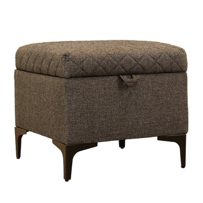 LH Home Reece Fabric Storage Ottoman