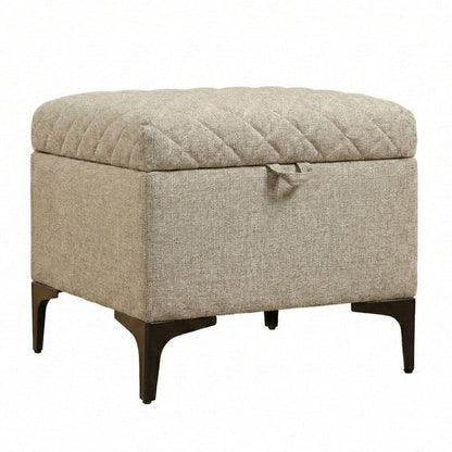 LH Home Reece Fabric Storage Ottoman