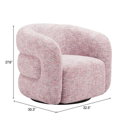Zuo Modern Refine Textured Fabric Swivel Club Chair