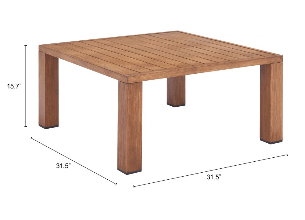 Zuo Modern Regels Aluminum Outdoor Coffee Table