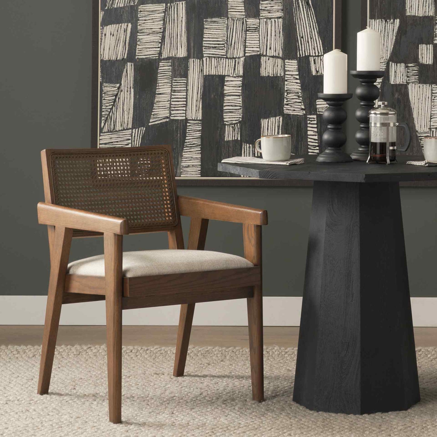Mercana Reid Leather Dining Armchair 2PC
