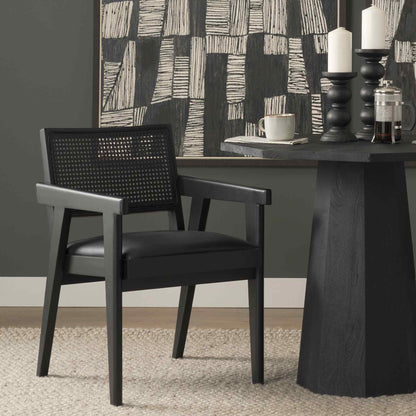 Mercana Reid Leather Dining Armchair 2PC