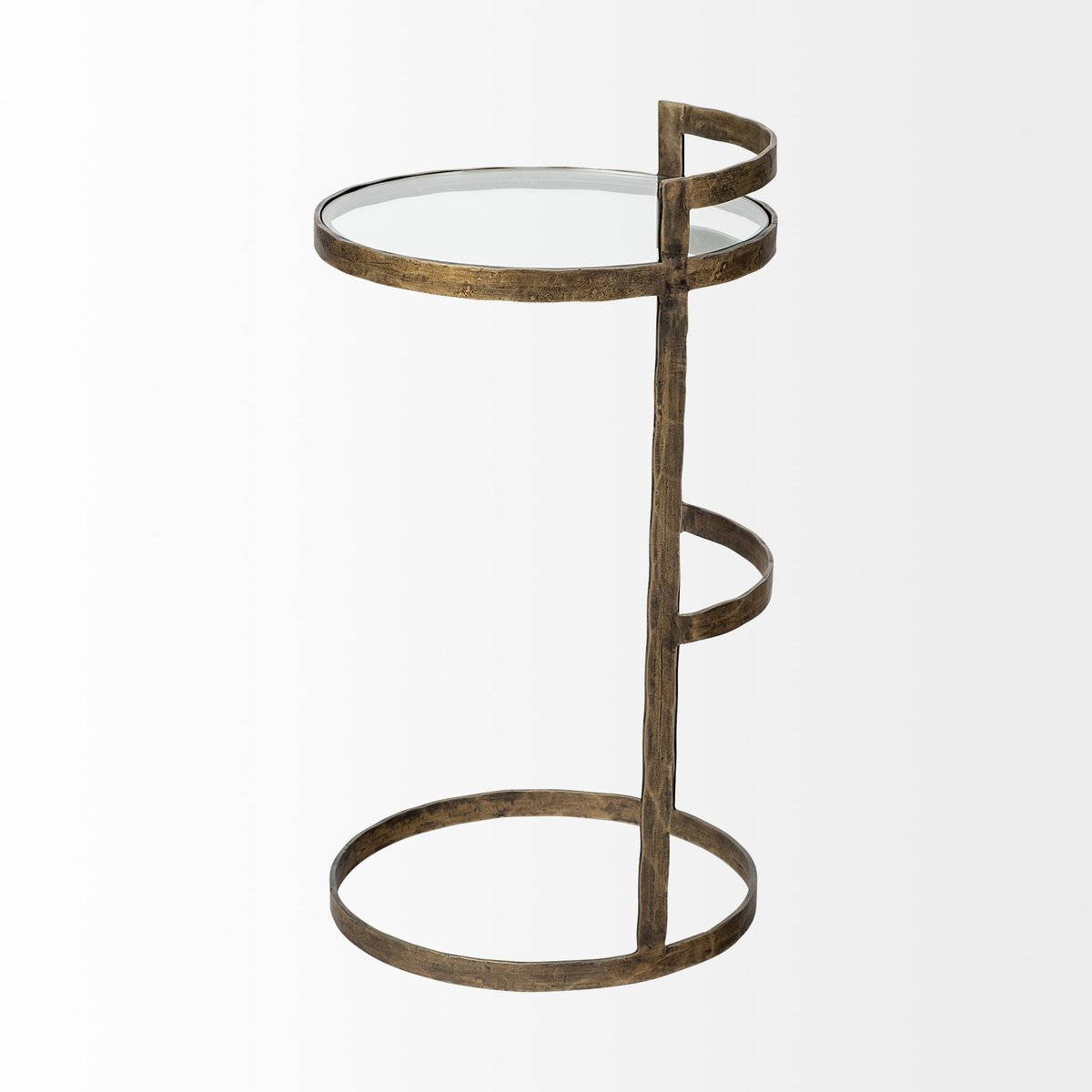 Mercana Reimer Glass Top Round Accent Table