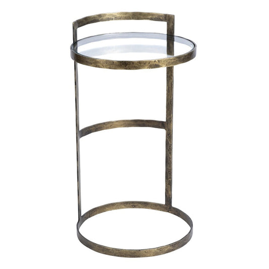 Mercana Reimer Glass Top Round Accent Table