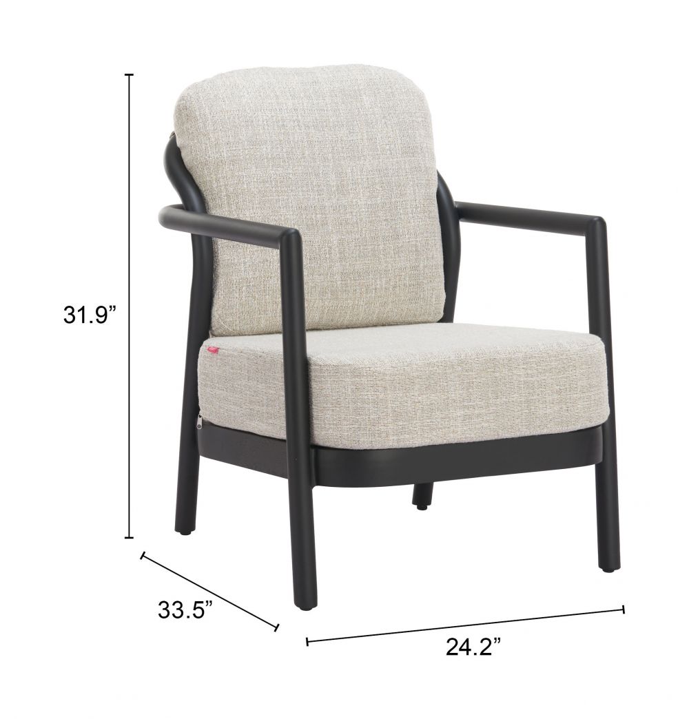 Zuo Modern Rein Olefin Fabric Outdoor Accent Chair