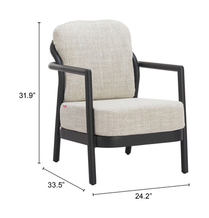 Zuo Modern Rein Olefin Fabric Outdoor Accent Chair