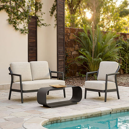Zuo Modern Rein Olefin Fabric Outdoor Loveseat