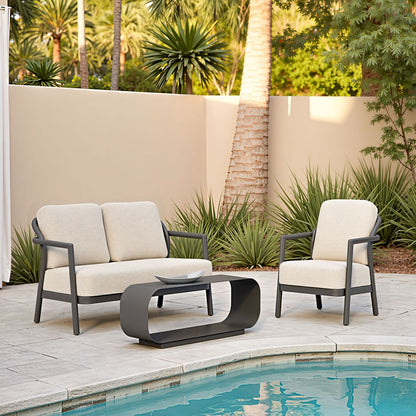 Zuo Modern Rein Olefin Fabric Outdoor Loveseat