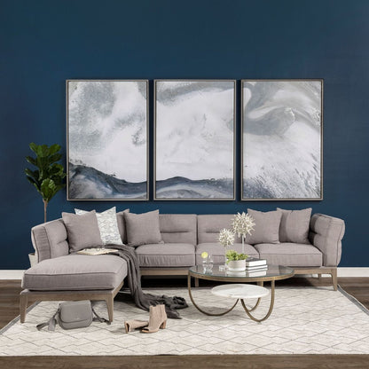 Mercana Reinhardt Glass Top Round Coffee Table