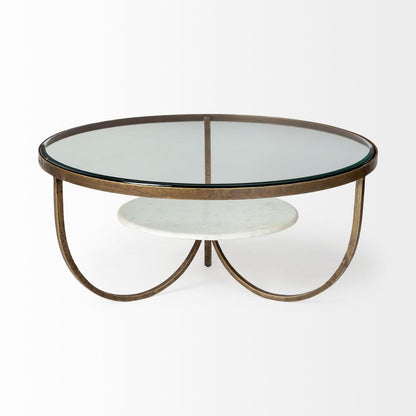 Mercana Reinhardt Glass Top Round Coffee Table