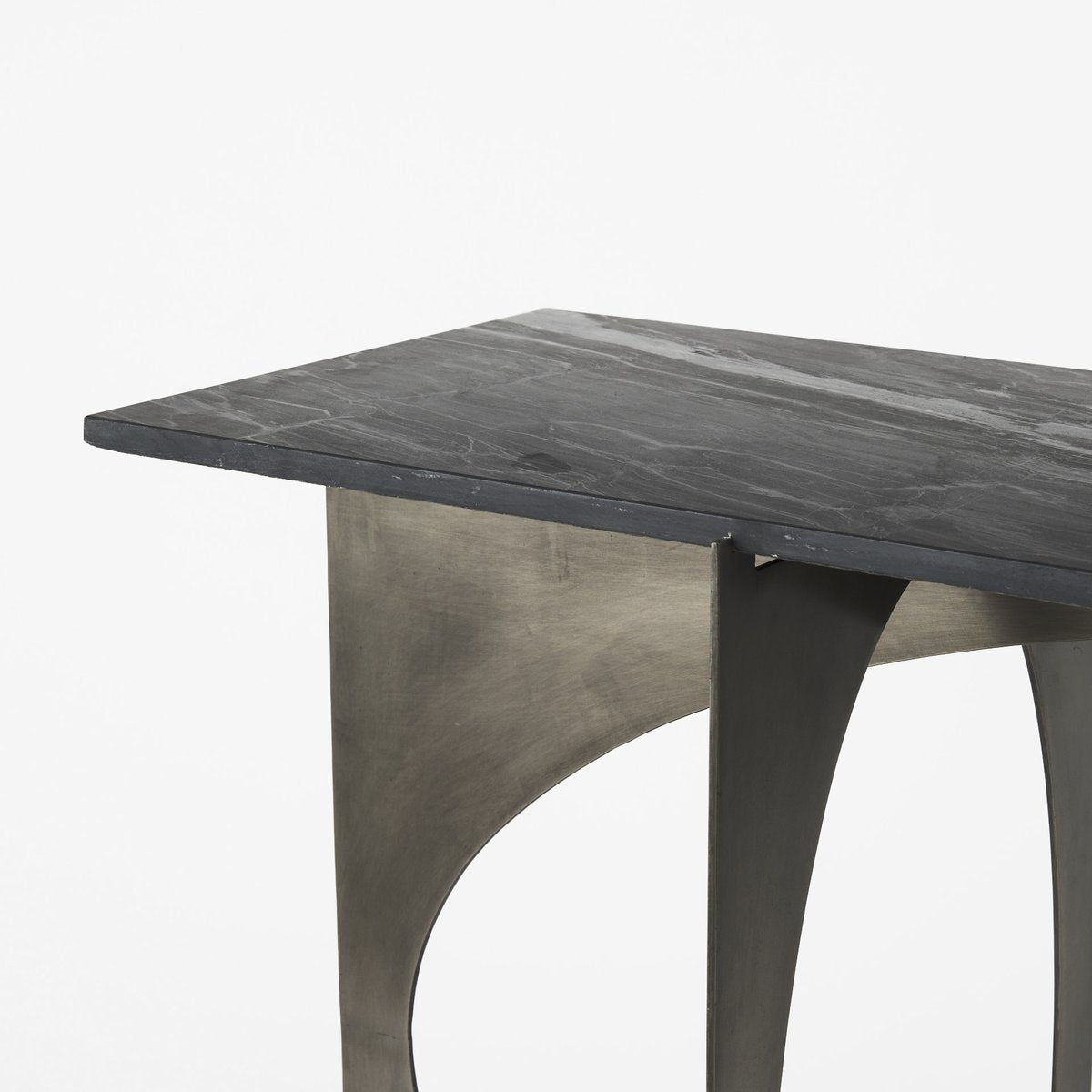 Mercana Reinhold Black Marble Top Rectangular Console Table
