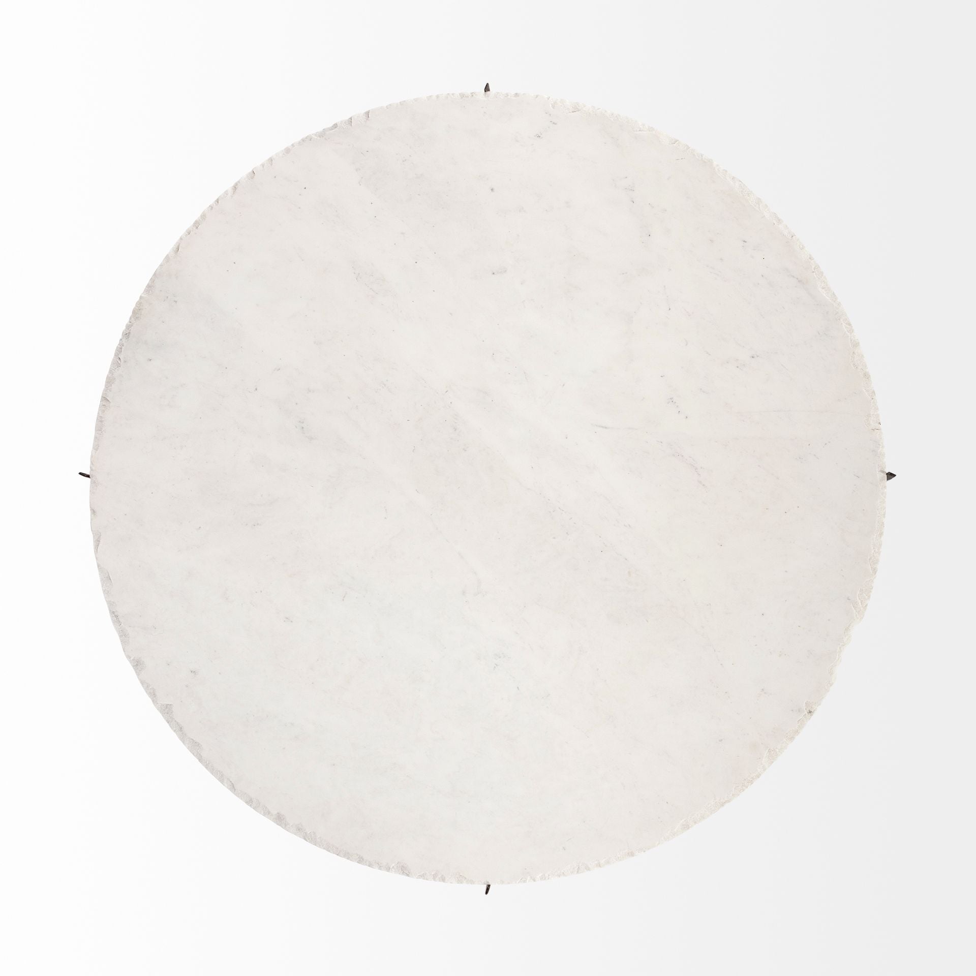Mercana Reinhold White Marble Top Round Coffee Table