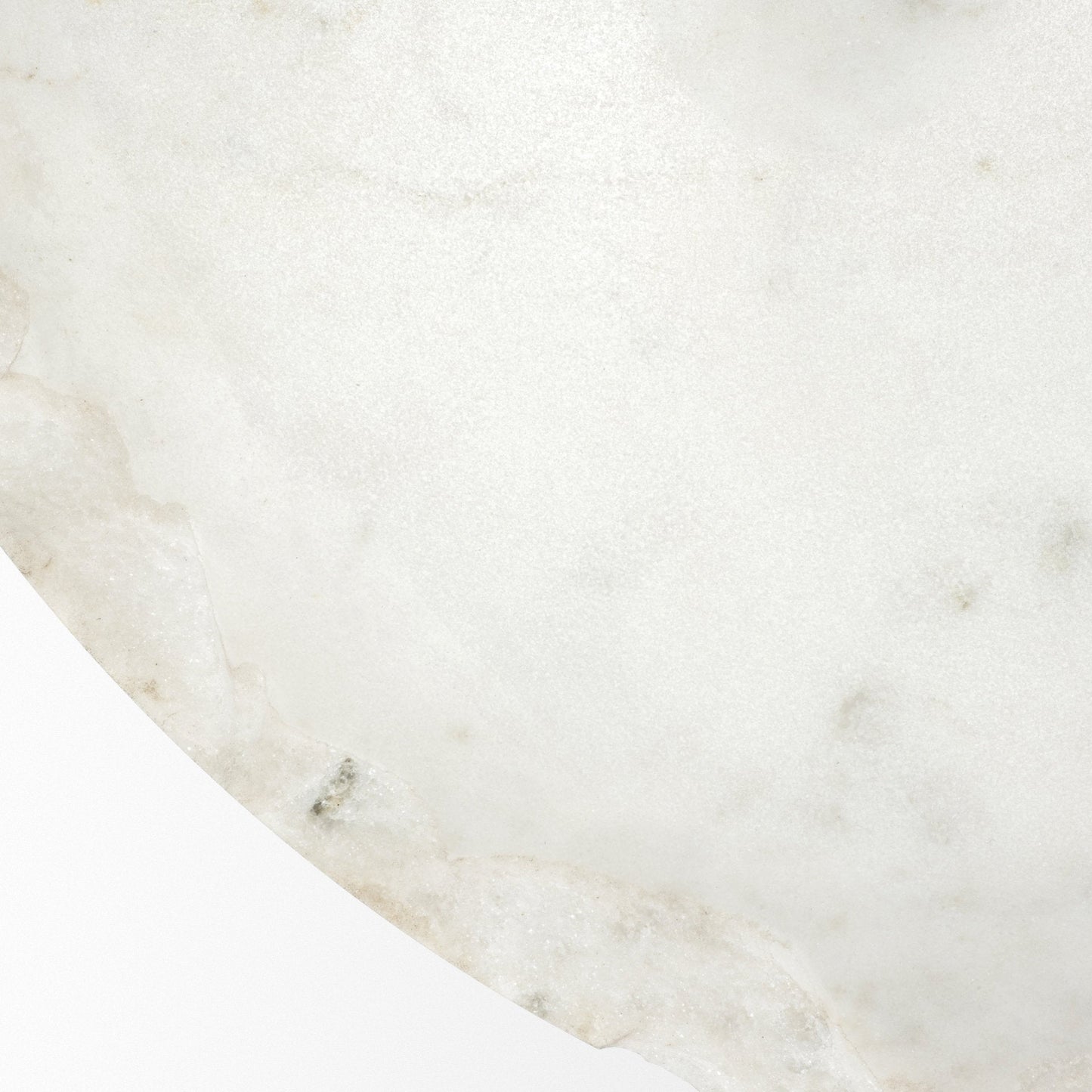 Mercana Reinhold White Marble Top Round Side Table